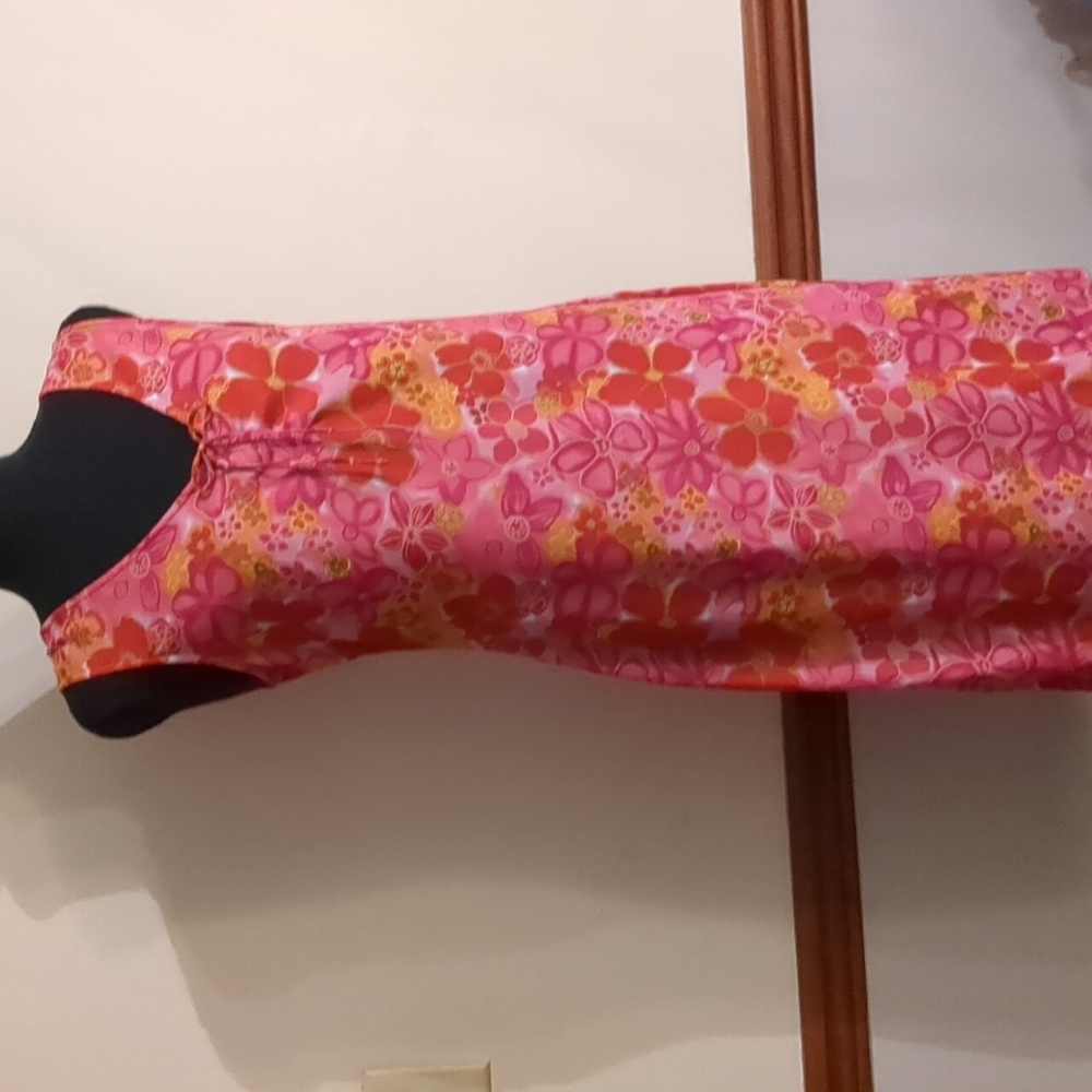Pink with vibrant orange dress by Expressions, size 8. - Picture 8 of 9